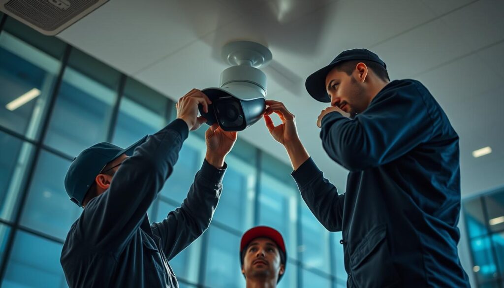 certified security technicians at work