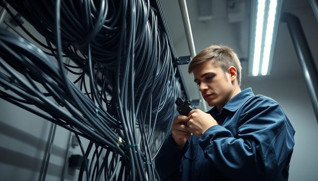 Professional cable installation techniques