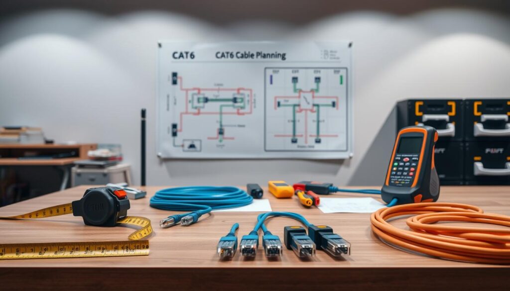 CAT6 cable planning and measurement