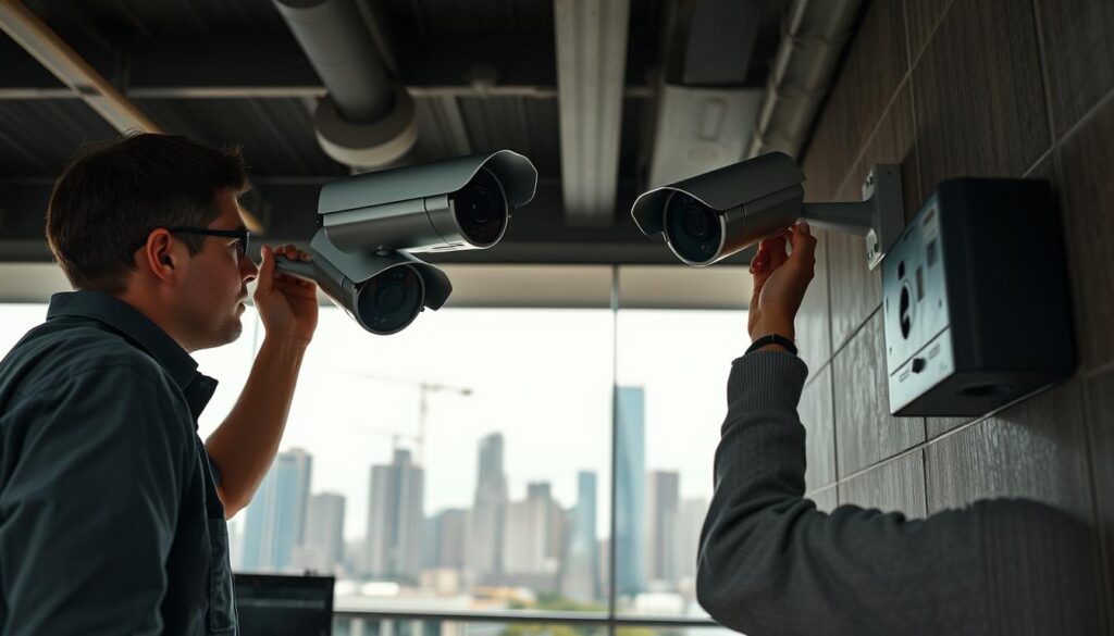 security camera installation