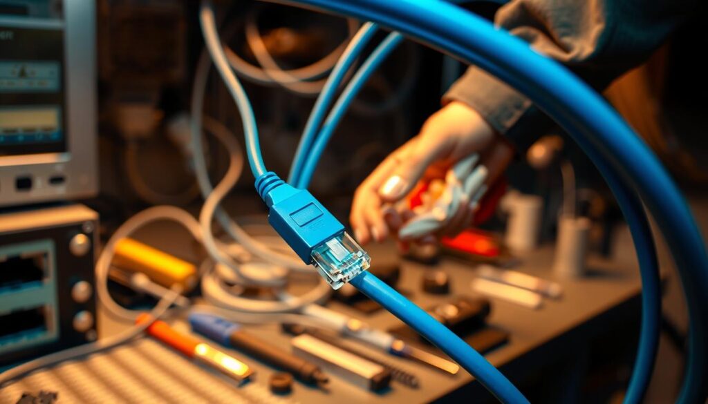 High-speed ethernet cable installation