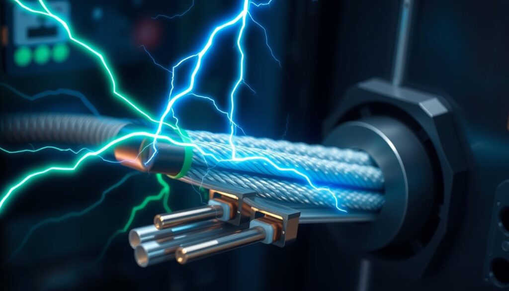 Shielded cables reducing electromagnetic interference